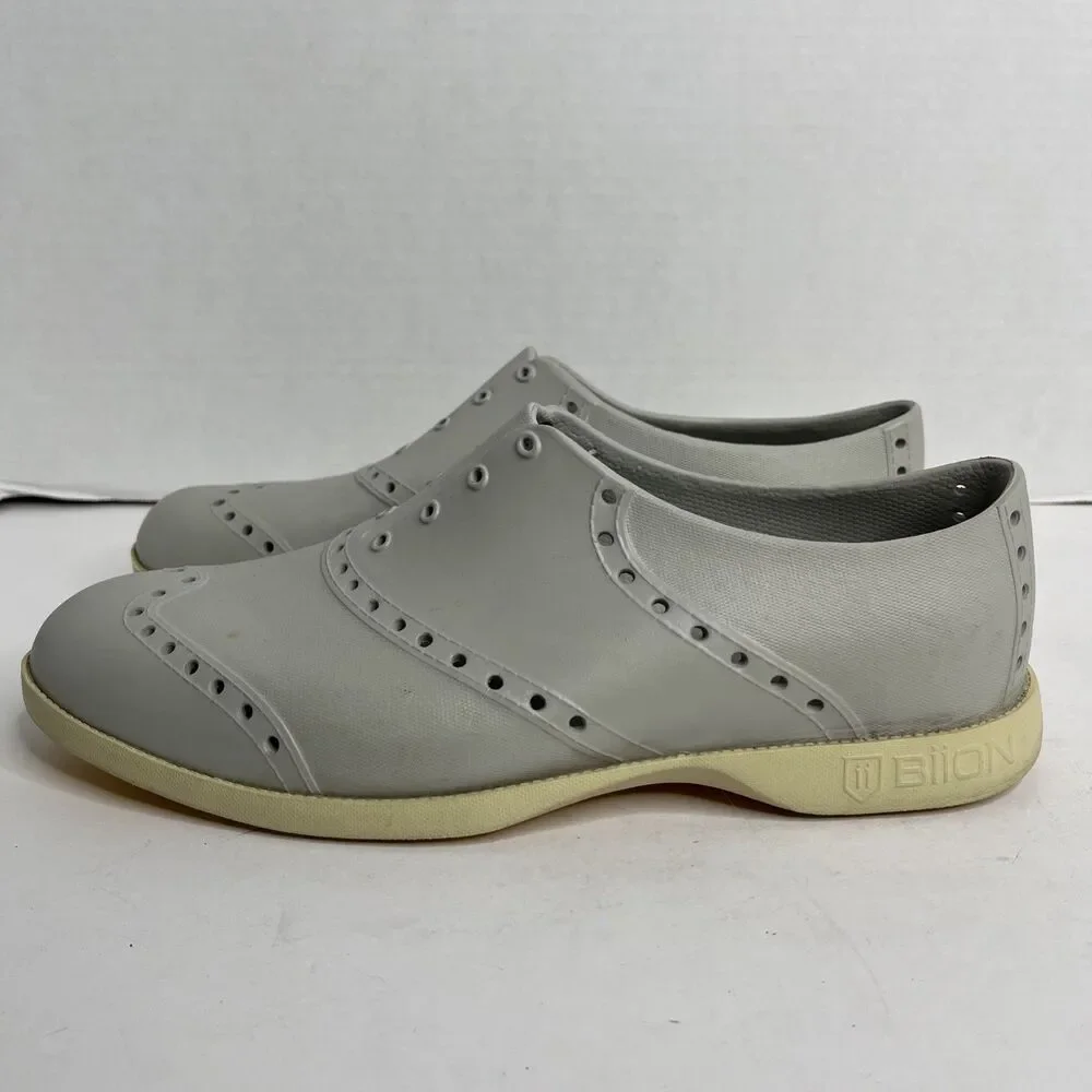 Biion Golf Men's Water Gray Rubber Spikeless Oxford Loafer SZ 12